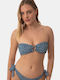 Strapless Bikini Top with Ring Drops Drops