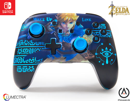PowerA Lumectra Etched - Wake Up Link Wireless Gamepad pentru Switch Multicolor