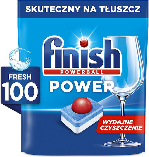 Finish Powerball Power 100 Κάψουλες Πλυντηρίου Πιάτων