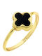 Damen Ring mit Emaille aus Gold 9K