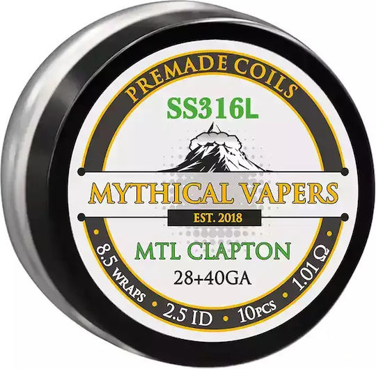 Mythical Vapers Mtl Clapton Ss316 1.0 Ом