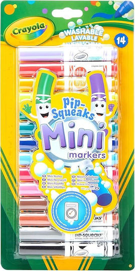 Crayola Pipsqueaks Μαρκαδόροι Ζωγραφικής Χονδροί, Πλενόμενοι Σετ 12 χρώματα