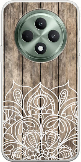 Holz Mandala Oppo Reno 12 Fs 5g Flexibles TPU Transparentes Silikon