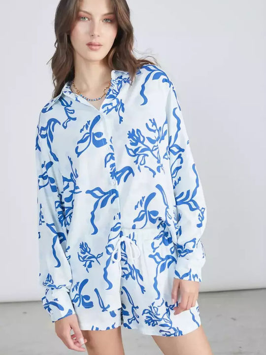 Women's Long Sleeve Shirt Blue