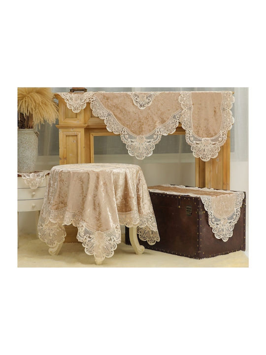 Liolios Home Tischtuch Julia Beige 85x85cm