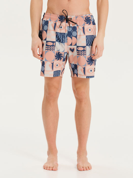Emerson Men's Swimwear Orange Shorts With Patterns