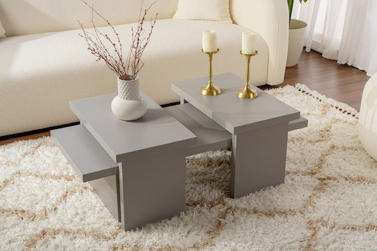 Rectangular Central Coffee Table Sanctuary Wooden Gray W110xD45xH41.5cm