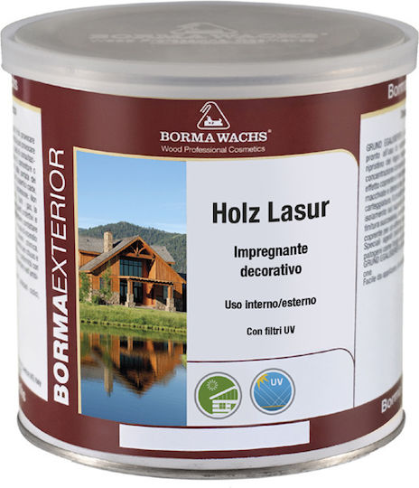 Borma Wachs Holz Lasur Auf Lösemittelbasis Walnuss 750ml