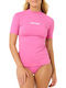 Rip Curl Surf UPF 50+ Damen Kurzärmeliges Sonnenschutzshirt Rosa