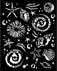 Thick Stencil Stamperia 20x25cm Silent Sea Sea ...
