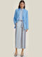 Women's Fabric Capri Trousers Blue