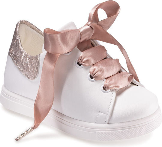 Gorgino Βαπτιστικά Δερμάτινα Sneakers Λευκά