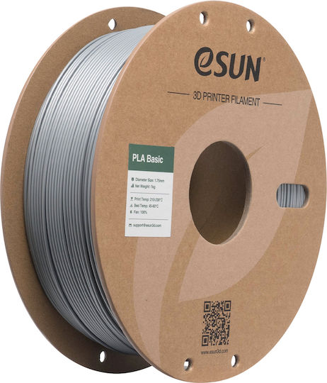 Esun PLA 3D Printer Filament 1.75mm Ασημί 1kg 1τμχ (Spool)