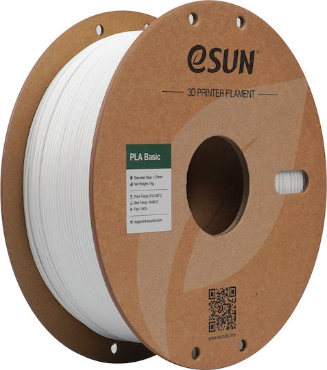 Esun PLA 3D Printer Filament 1.75mm Λευκό 1kg 1τμχ (Spool)