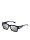 FILA Men's Sunglasses with Navy Blue Plastic Frame and Gray Lens SFI314 6S9X