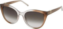 Escada Sunglasses Brown with Acetate Frame & Gray Lens