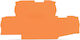 Wago Klemmenplatte für Doppelstockklemme 2,5mm² Orange 2002-2792