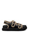 Women's Flat Sandals in Black Color