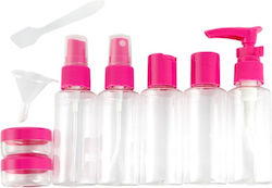 Set Accesorii Containere de Călătorie Ecarla 9 1 Fuchsia Set Accesorii Containere de Călătorie Ecarla 9 1 Fuchsia