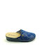 Anatomical Leather Women's Slippers Blue