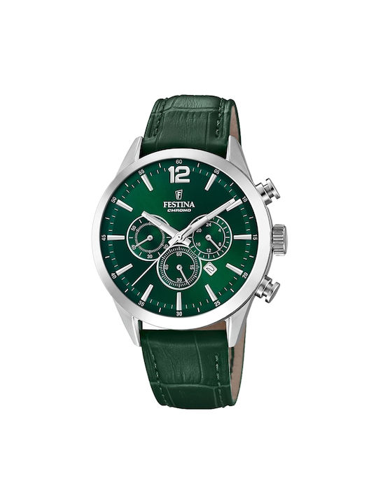 Festina Ανδρικό Ρολόι 43.5mm Χρονογράφος Μπαταρ...