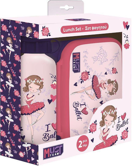 Must Team Plastik Kinder Lunchset 0.8Es Rosa