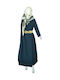 Traditional Kids Costume Kalymnos with Porphyra with Scarf with 2 Rows Necklace