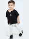 Set pentru copii cu pantaloni Vară 2buc Negru