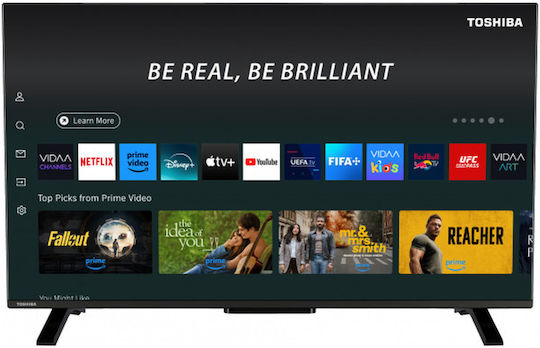 Toshiba Smart Τηλεόραση 40" 4K UHD QLED QV2F HDR (2024) 40QV2F63DG