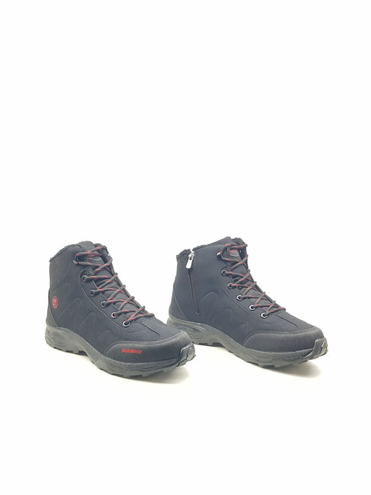 Trekking Seitenteil Schwarz Herrenstiefel mit Reißverschluss
