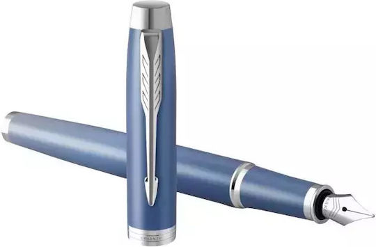 Parker Füllfederhalter Fein Rot aus Messing mit Blauer Tintenfarbe