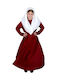 Kids Traditional Costume Kalymnos with Porphyra with Scarf with 1 Row Necklace