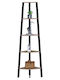 Γωνιακή Βιβλιοθήκη Μαύρος 53.4x37.8x160.3εκ.