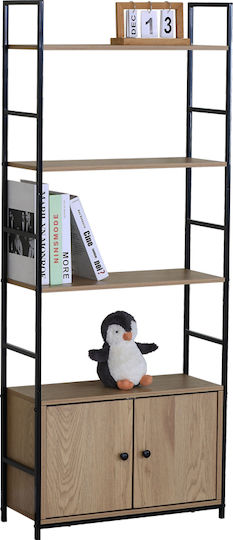 Bibliothek Schwarz 58.6x23.5x144cm