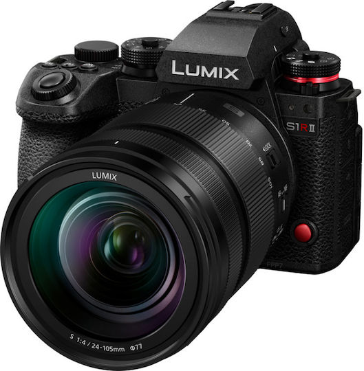 Panasonic Lumix DC-S1R II Mirrorless Cameră Kit (Lumix S 24-105mm F4 Macro OIS) Neagră