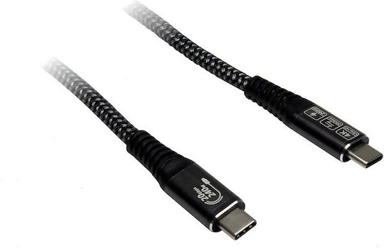 Inter-Tech Cablu USB 2.0 USB-C Masculin - USB-C 240W PD Negru 3m