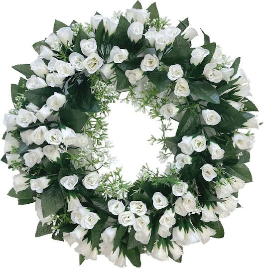 Champagne Rosebud Flower Wreath Ø42cm 16/box 13-24340-3