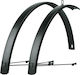 Bicycle Mudguard Edge Al 56 Black 28" Set
