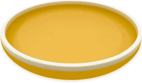 Smikkels Baby Food Plate made of Silicone Yellow