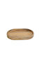Espiel Holz Oval Serviertablett in Beige Farbe 30x20x2.5cm AKB213 1Stück
