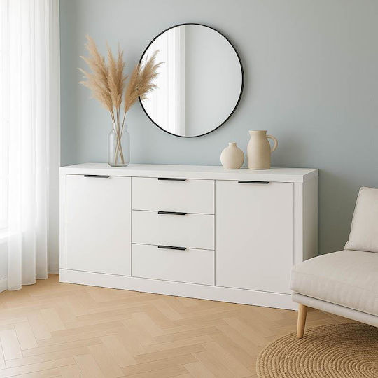 Мебели за съхранение Doha от дърво с чекмеджета White Shade 180x45x80.5см Мебели за съхранение Doha от дърво с чекмеджета White Shade 180x45x80.5см
