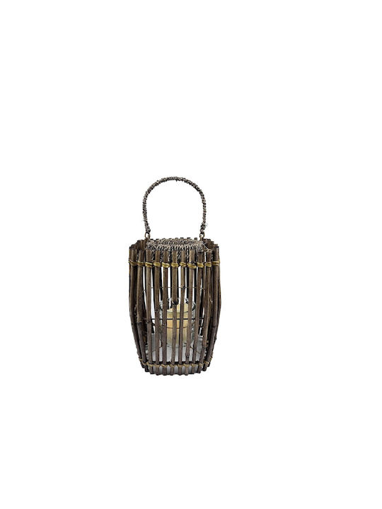 Espiel Tabletop Bamboo Lanterns Set Brown 10.5x...