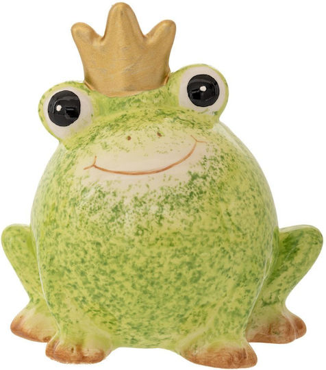 Broscuță decorativă din ceramică verde 12.5x9.5x14cm