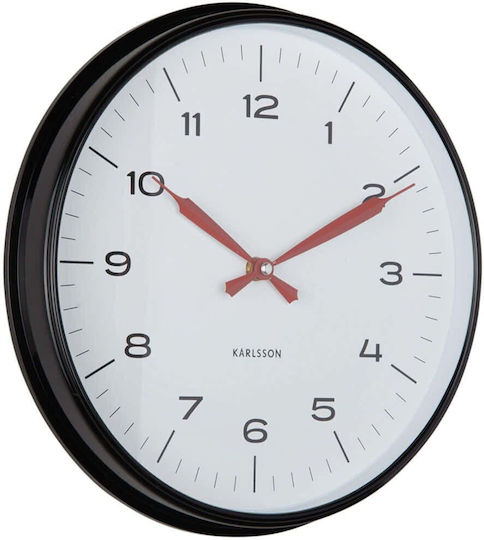Moderne Fabrik-Wanduhr Ka6056bk Φ30cm Schwarz Karlsson Polypropylen