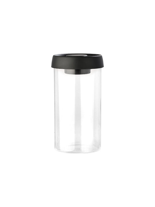 Estia Vase General Use with Lid Glass Transparent 900ml