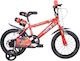 Disney Dino Cartoon Cars 14" Детски Велосипед BMX (2023) Червен