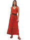 Women's Sleeveless One-piece Suit Coral