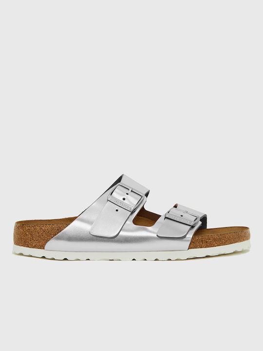 Birkenstock Arizona Γυναικεία Σανδάλια Ασημί