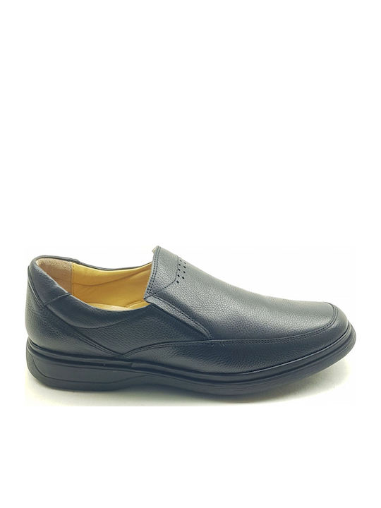 S&M Collection Men's Leather Casual Shoes Black