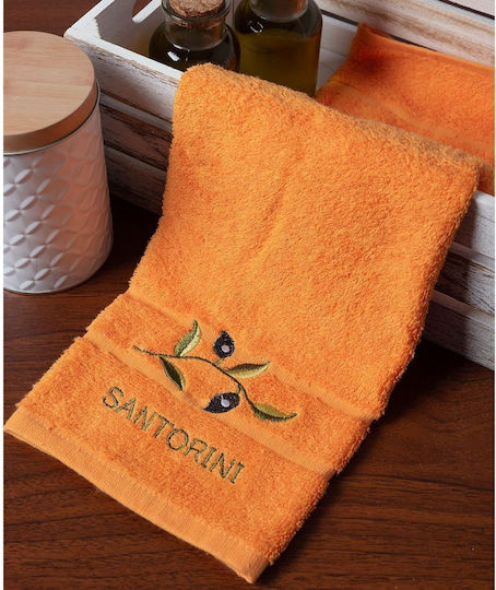 Silk Fashion Handtuch aus 100% Baumwolle in Orange Farbe 30x50cm
